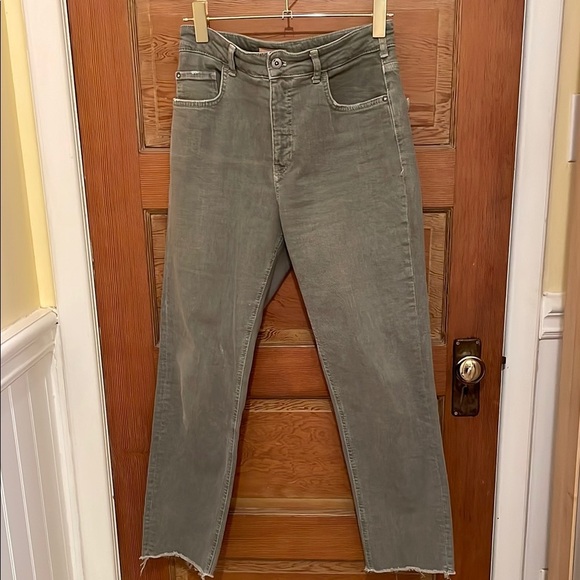 Pilcro Green Straight Leg Jeans High-Rise - Picture 1 of 4